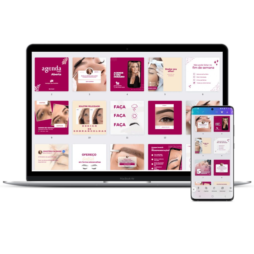 pack canva designer sobrancelha